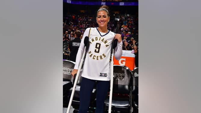 Megan McConnell wore her brother T.J.'s jersey while injured.