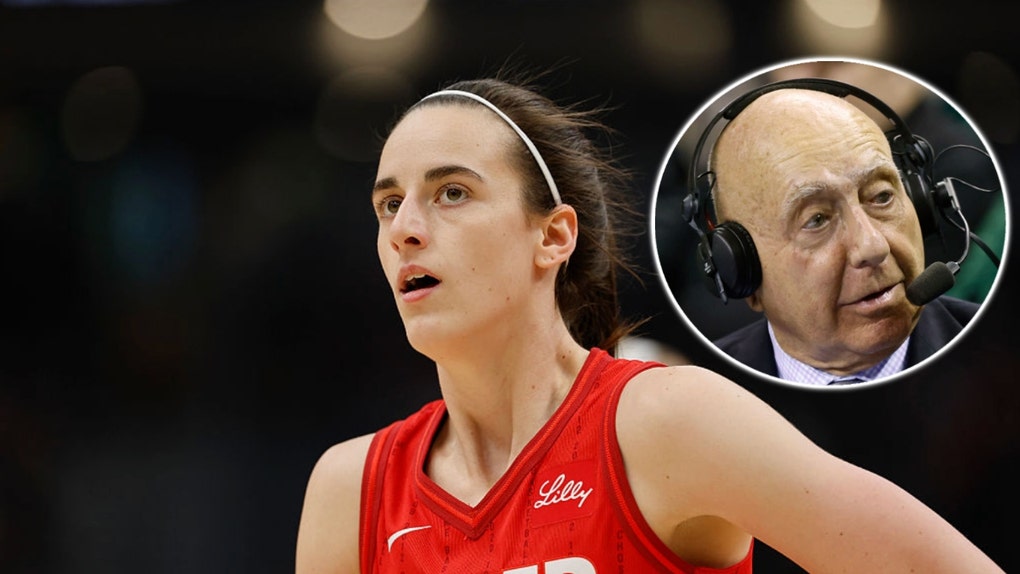 Dick Vitale and Caitlin Clark
