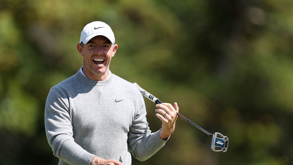 Rory McIlroy laughing at the Scottish Open
