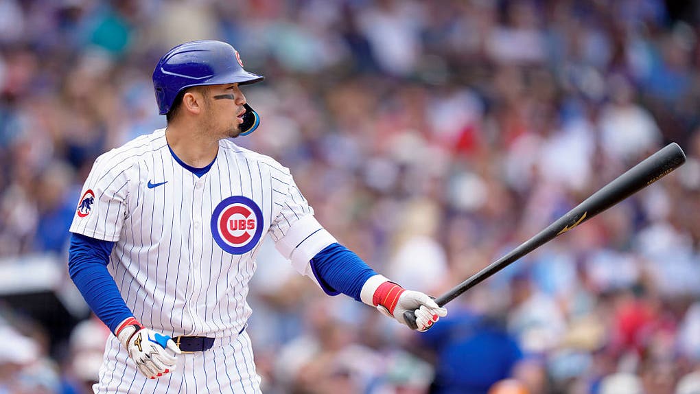 Seiya Suzuki in the batter's box for the Chicago Cubs