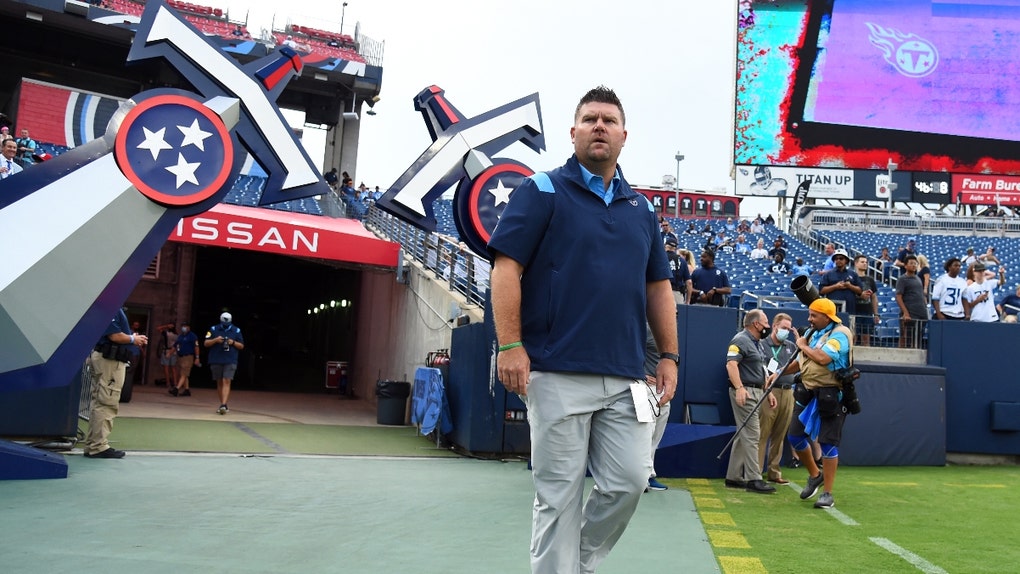 Jon Robinson walking onto the field in Nashville