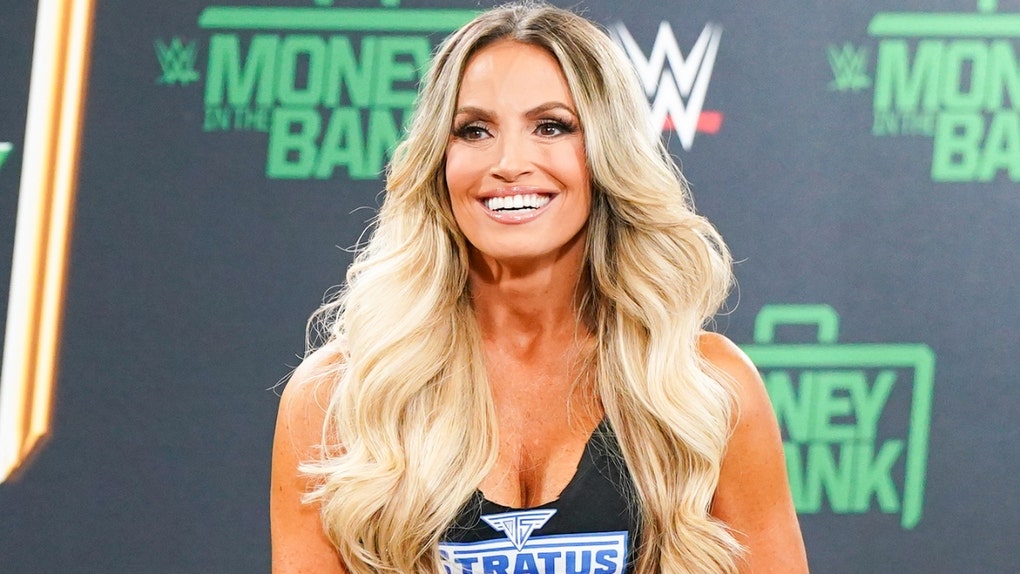 wwe legend trish stratus wore your first crush low-cut top at smackdown ahead of championship match