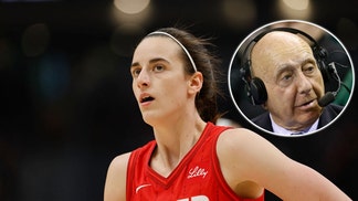 Dick Vitale and Caitlin Clark