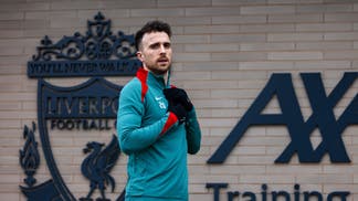 Diogo Jota at Liverpool training
