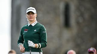 Charley Hull looking down the fairway.