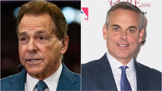 Colin Cowherd seems to think it's possible Nick Saban would return to the NFL with Arch Manning. Watch a video of his comments. (Photo by Steve Limentani/ISI Photos/Getty Images and Photo by Tara Ziemba/Getty Images)