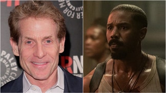Skip Bayless shared some wild comments about "Sinners" and white guilt after watching the movie. Watch a video of his comments. (Credit: Warner Bros. Media Site and Photo by Randy Brooke/WireImage)