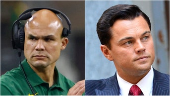 Baylor football coach Dave Aranda went on a bizarre rant and cited "Wolf of Wall Street." Watch a video of his comments. What did he say? (Photo by Ron Jenkins/Getty Images and Photo by James Devaney/WireImage via Getty Images)