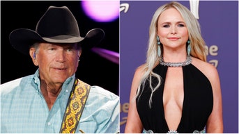 George Strait and Miranda Lambert team up for concert performance. (Photo by Ayisha Collins/FilmMagic and Photo by Christopher Polk/ via Getty Images)