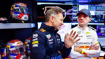 Christian Horner and Max Verstappen
