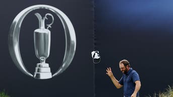 Scottie Scheffler celebrating his Open victory.