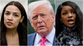 President Donald Trump suggested giving Alexandria Ocasio-Cortez and Jasmine Crockett IQ tests to see who is dumber. Watch a video of the incident. (Photo by Anna Moneymaker/Getty Images and Photo by Samuel Corum/Getty Images and Photo by Anna Moneymaker/Getty Images)