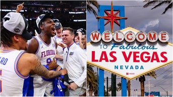 The Final Four will be in Las Vegas in 2028, and it will come at a significant price for the city. How much will the event cost? What is known about the event? (Photo by Jamie Schwaberow/NCAA Photos via Getty Images and Photo by Mario Hommes/DeFodi Images via Getty Images)