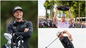 Viktor Hovland, Nick Dunlap, and Brian Campbell photos