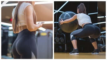 woman's butt implants from the dominican republic fall out while she's squatting in the gym