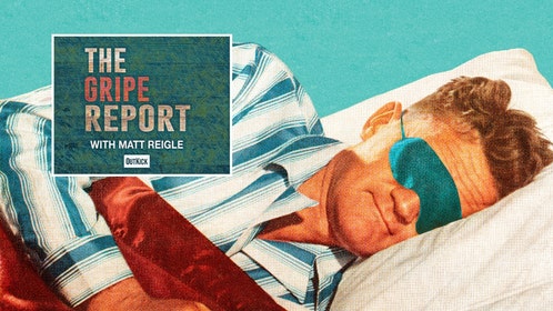 Gripe Report and guy sleeping