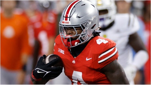 Ohio State star Jeremiah Smith revealed he's up to 225 pounds going into his sophomore year. What did he originally weigh? (Photo by Joe Robbins/Icon Sportswire via Getty Images)