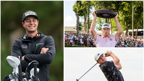 Viktor Hovland, Nick Dunlap, and Brian Campbell photos