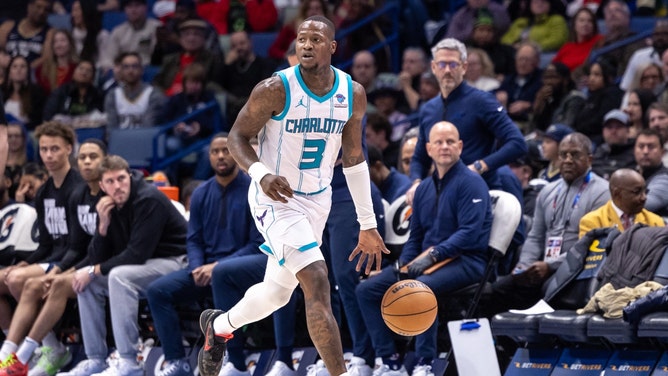 Miami Heat SG Terry Rozier is being investigated by the U.S. Attorney's Office for the Eastern District of New York for match-fixing in 2023 while playing for the Charlotte Hornets. (Photo credit: Stephen Lew-Imagn Images)