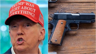 Donald Trump made it clear he supports the Second Amendment. (Photo by Chip Somodevilla/Getty Images and Getty Images Creatives)