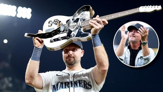 Cal Raleigh and Eddie Vedder