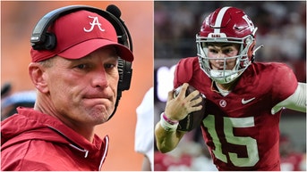 Alabama football is getting crushed after a series against West Virginia was canceled. See the reactions on social media. Why were the games canceled? (Photo by Bryan Lynn/Icon Sportswire via Getty Images and Photo by Brandon Sumrall/Getty Images)