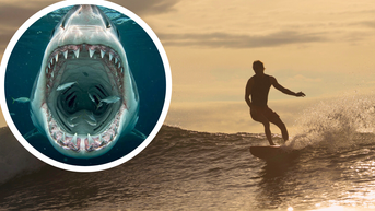 Australian Surfer Walks Away Unscathed After Great White Bites Board In Half