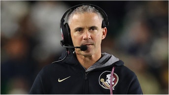 The Florida State Seminoles received eight votes in the first Coaches Poll of the college football season. The Seminoles won just two games in 2024. (Photo by Michael Reaves/Getty Images)