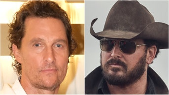 Matthew McConaughey and "Yellowstone" star Cole Hauser are teaming up for a new show. What are the details? It's being made by "True Detective" creator Nic Pizzolatto. (Photo by Hubert Vestil/FilmMagic via Getty Images and Paramount+)