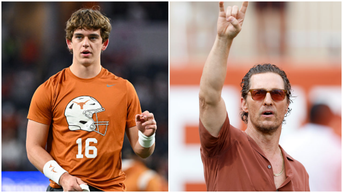 Arch Manning, Matthew McConaughey Make Texas Practice Much Cooler Before Showdown With Ohio State