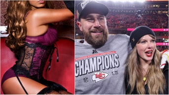Crazy Horse 3 strip club in Las Vegas is offering to throw a joint bachelor/bachelorette party for Taylor Swift and Travis Kelce after their engagement. What are the details of the offer? (Photo by Jamie Squire/Getty Images and Getty Images Creatives)