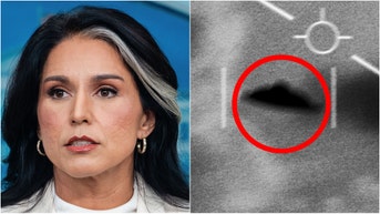 Tulsi Gabbard gave an intentionally vague response when asked about UFOs and unknown objects in the sky. What did she say? Watch a video of her comments. (Photographer: Eric Lee/Bloomberg via Getty Images and Getty Images Creatives)