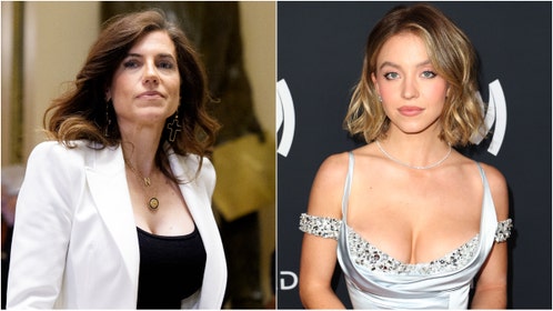 Congresswoman Nancy Mace posted a photo of herself shooting a rifle while jumping in on the Sydney Sweeney jeans discourse. Check out the photo. What did she tweet? (Photo by Andrew Harnik/Getty Images and Photo by Joe Scarnici/Getty Images for GLAAD)