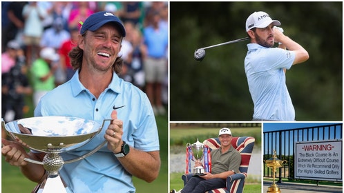 Tommy Fleetwood, Patrick Cantlay, and Alex Noren Collage
