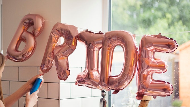 woman meets boyfriend at her own bachelorette party