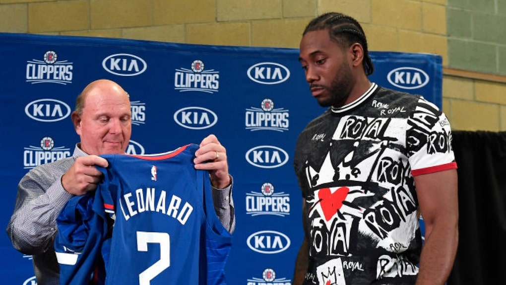 Kawhi Leonard and Steve Ballmer