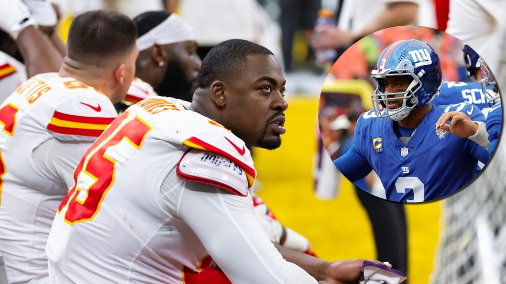 Chris Jones and Russell Wilson