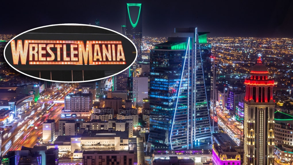 WrestleMania logo and Riyadh