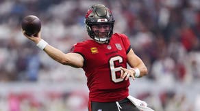 Tampa Bay Buccaneers quarterback Baker Mayfield throws a pass during a game against the Houston Texans.