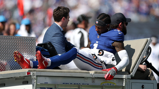 Malik Nabers Carted Off Field With Apparent Knee Injury