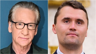 Bill Maher spoke about free speech and debate in the aftermath of Charlie Kirk being murdered. Watch a video of his comments on the "Club Random" podcast. (Photo by Andrew Harnik/Getty Images and Todd Owyoung/NBC via Getty Images)