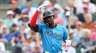 Jesus Sanchez trying the ABS Challenge system during spring training