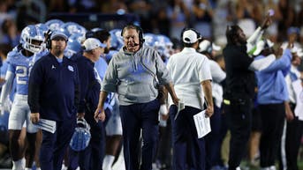 Bill Belichick walking the North Carolina sideline
