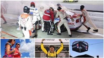 Fans immediately called out NASCAR for a Charlie Kirk edit, Kyle Busch talks joining the mile-high club, and driver catches fire at Bristol.