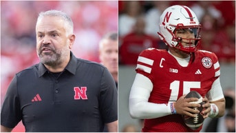 Nebraska football coach Matt Rhule was on fire during halftime against Akron. Watch a video of his speech up 33 at halftime. (Photo by Steven Branscombe/Getty Images and Photo by Steven Branscombe/Getty Images)