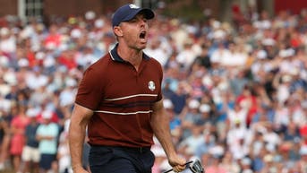 Rory McIlroy of Team Europe