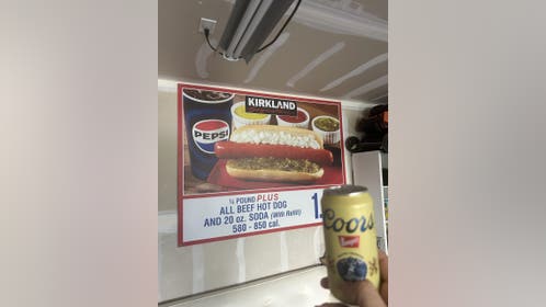 costco hot dog sign