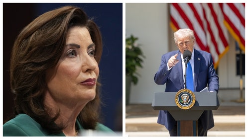 New York Governor Kathy Hochul and President Donald Trump