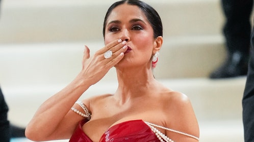 Salma Hayek bikini birthday celebration