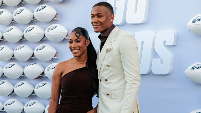 DeVonta Smith’s Fiancée Hand-Delivers Surprise Gift To Cancer Patient: WATCH